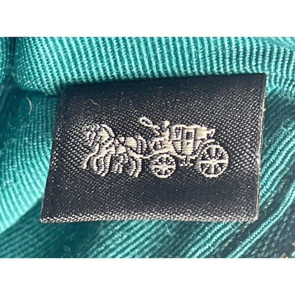 Coach Women's Emerald Green Wristlet Purse Sz S - Picture 9 of 11